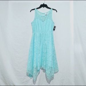 lace blue juniors dress